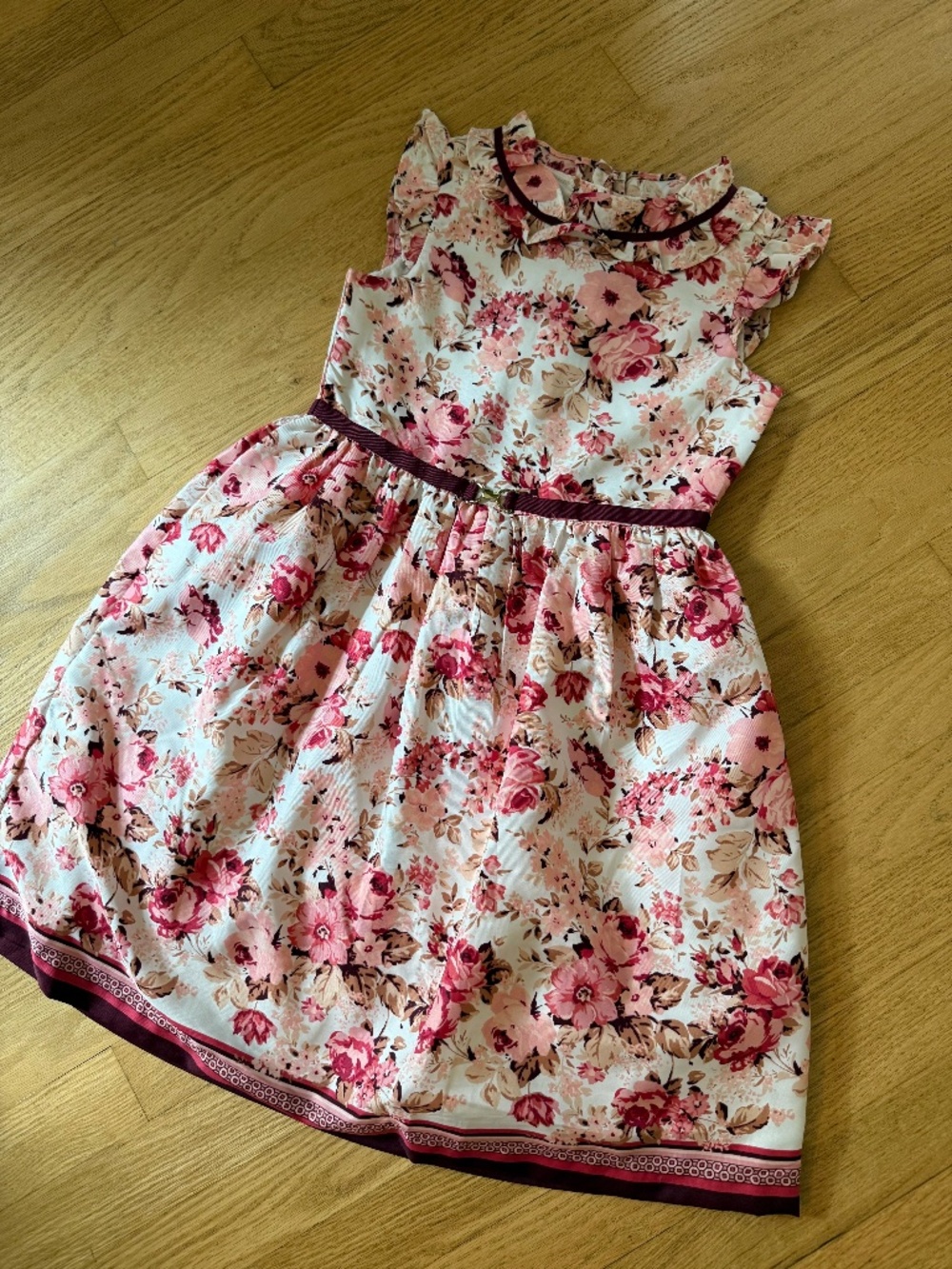 Janie and Jack Girls Gorgeous Fall Floral Dress Size 7